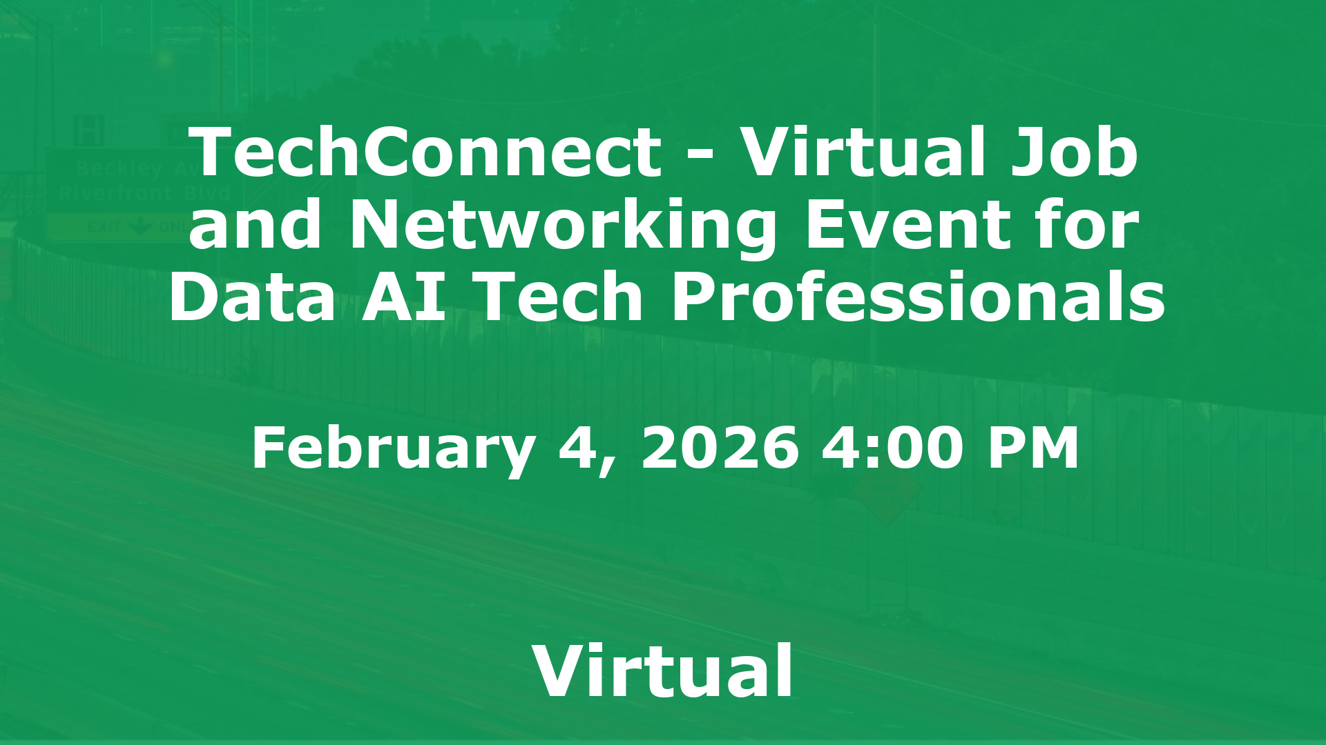 TechConnect - Virtual Job and Networking Event for Data AI Tech Professionals event image
